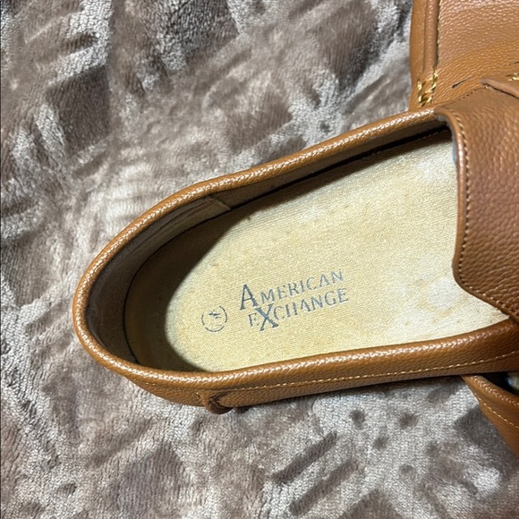 American Exchange Tan Leather Loafers Slip-Ons - Picture 3 of 5